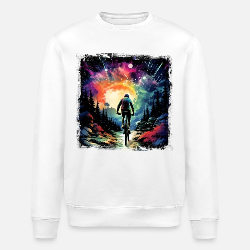 VTT rétro - Sweat bio ROLLER Stanley/Stella Unisexe - blanc