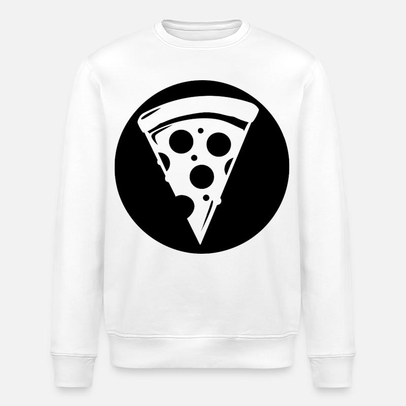 Pizza slice - Stanley/Stella ROLLER Unisex Organic Sweatshirt - white