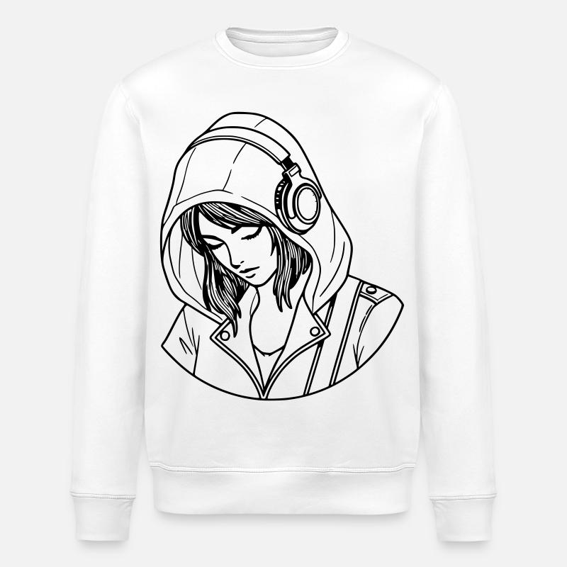 Frau Liebe Musik - Stanley/Stella Unisex Bio-Sweatshirt ROLLER - Weiß