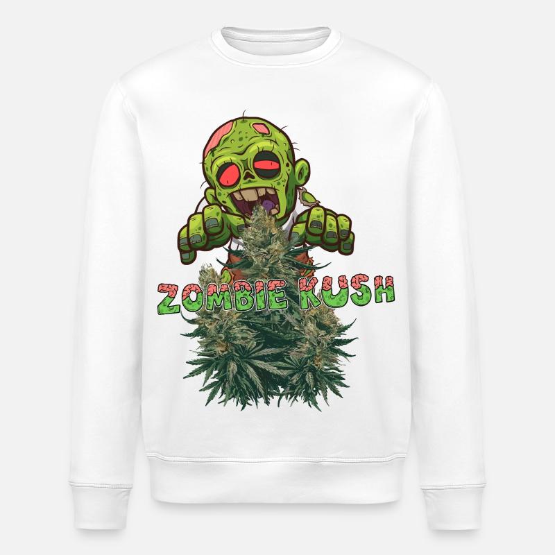 Zombie Kush - Stanley/Stella Unisex Bio-Sweatshirt ROLLER - Weiß