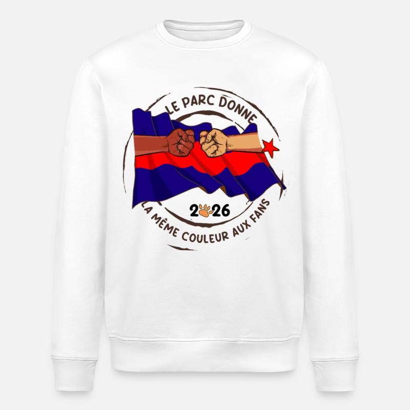 Le_Parc_donne_la_meme_couleur_aux_fans - Stanley/Stella Unisex Bio-Sweatshirt ROLLER - Weiß