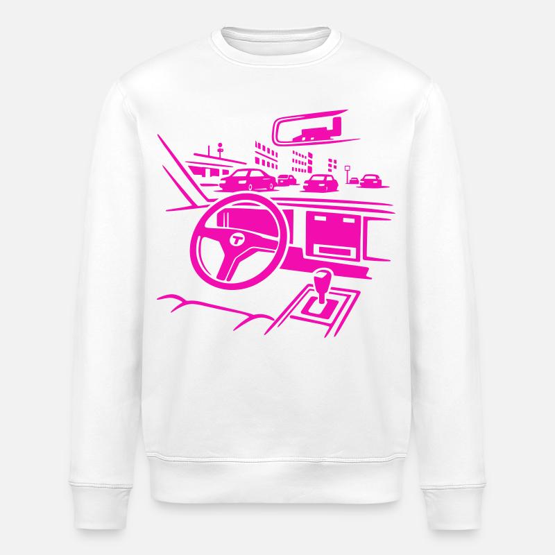 Neon Car Cockpit - Stanley/Stella Unisex Bio-Sweatshirt ROLLER - Weiß