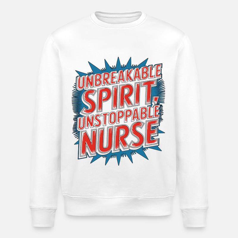 ER Nurse Unbreakable Spirit Unstoppable Paramedic - Stanley/Stella Unisex Bio-Sweatshirt ROLLER - Weiß