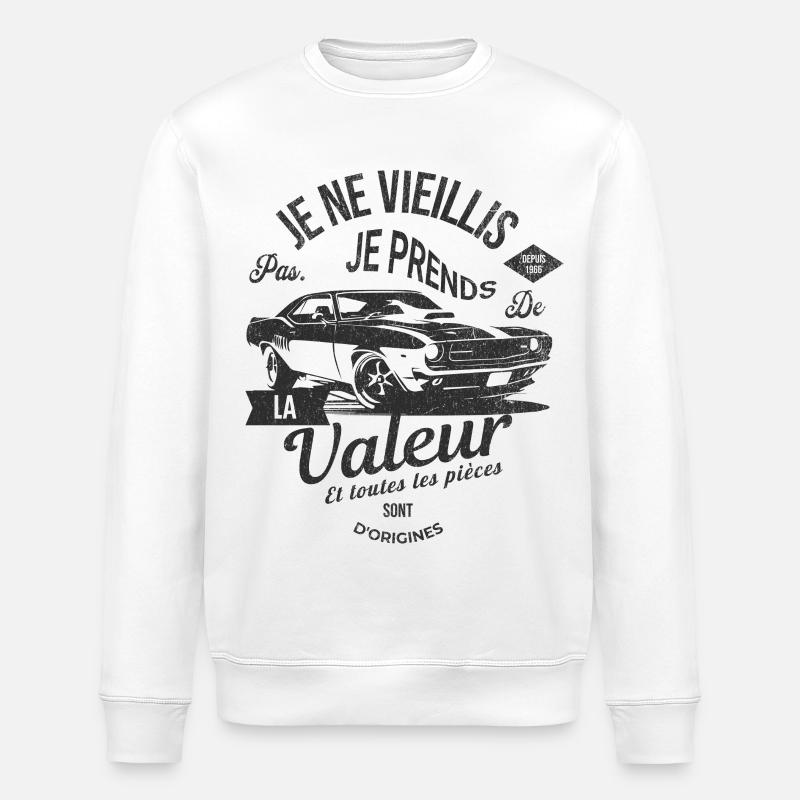 Jubiläums-Oldtimer 1966 - Stanley/Stella Unisex Bio-Sweatshirt ROLLER - Weiß