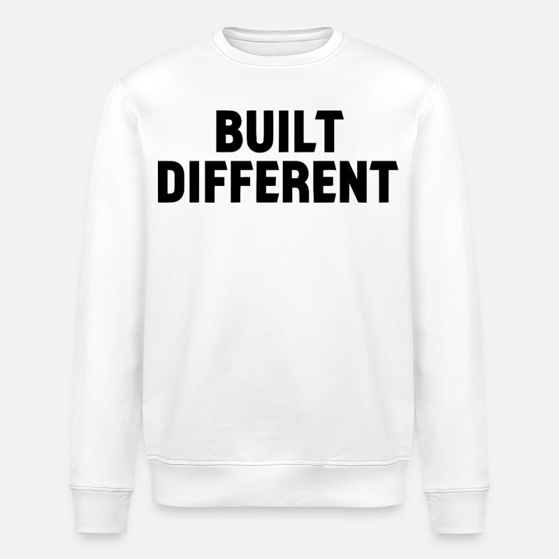 Built Different Statement Schriftzug - Stanley/Stella Unisex Bio-Sweatshirt ROLLER - Weiß