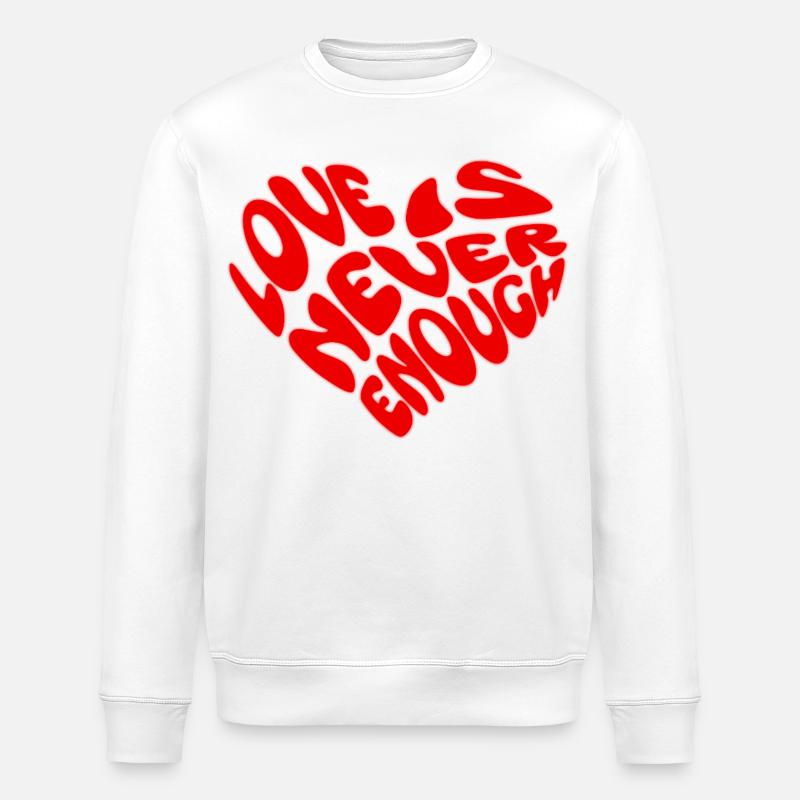 One Love Herzform Design - Stanley/Stella Unisex Bio-Sweatshirt ROLLER - Weiß
