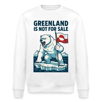 Greenland Is Not For Sale - Stanley/Stella Unisex Bio-Sweatshirt ROLLER - Weiß - Vorne - Nik (191cm)