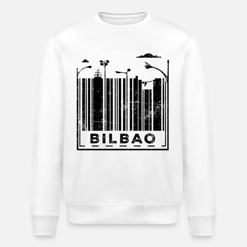 Code-barres de Bilbao - Sweat bio ROLLER Stanley/Stella Unisexe - blanc