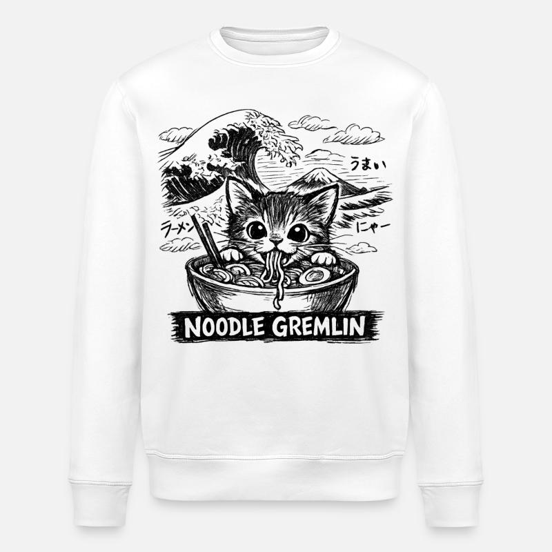 Anime Ramen de chat - Sweat bio ROLLER Stanley/Stella Unisexe - blanc