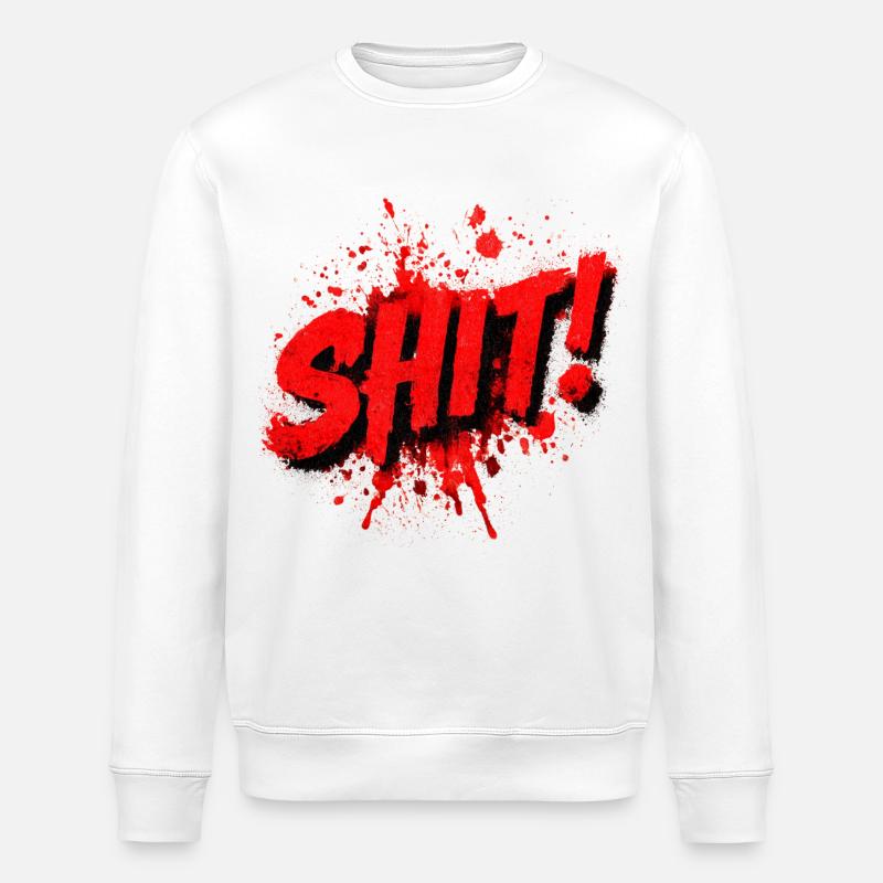 Éclaboussure de graffiti de merde - Sweat bio ROLLER Stanley/Stella Unisexe - blanc