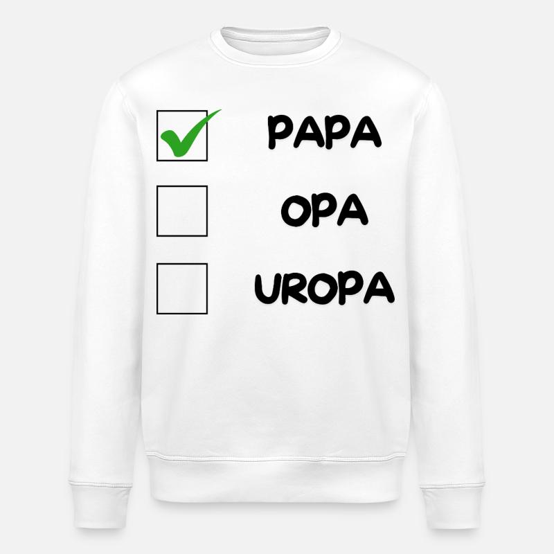PAPA Checklist - Stanley/Stella ROLLER Unisex Organic Sweatshirt - white