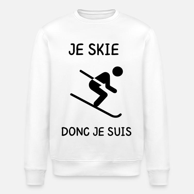 Ich fahre, also bin ich - Stanley/Stella Unisex Bio-Sweatshirt ROLLER - Weiß