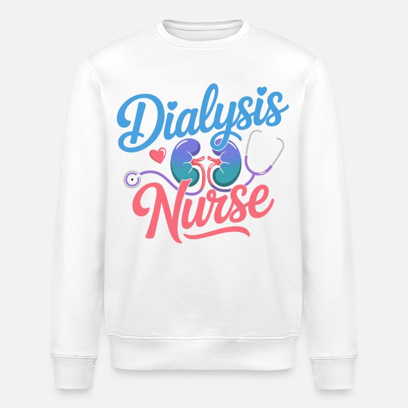 Dialyse Pflegekraft Design - Stanley/Stella Unisex Bio-Sweatshirt ROLLER - Weiß