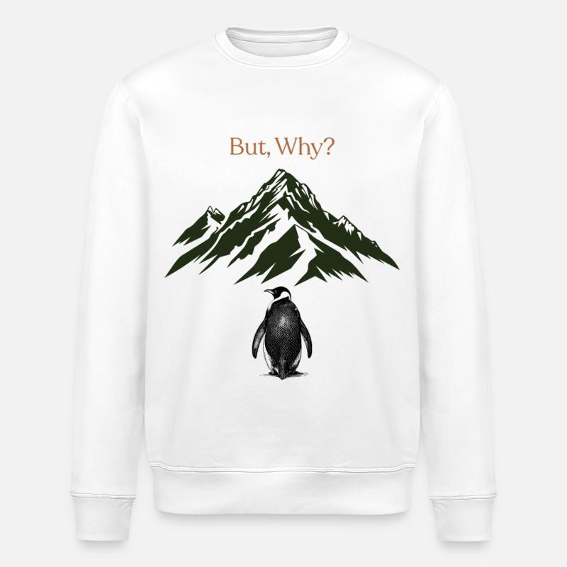 But, Why? Berglandschaft - Stanley/Stella Unisex Bio-Sweatshirt ROLLER - Weiß