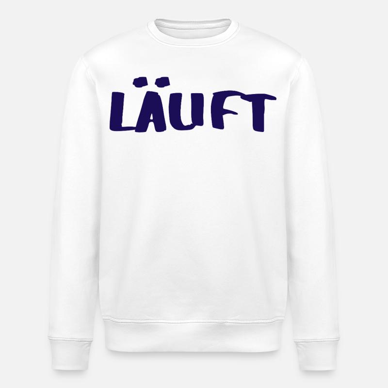 LÄUFT - positives Denken - Statement - Stanley/Stella Unisex Bio-Sweatshirt ROLLER - Weiß