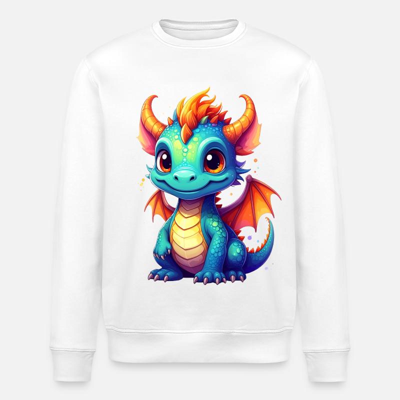Dragon mignon - Sweat bio ROLLER Stanley/Stella Unisexe - blanc