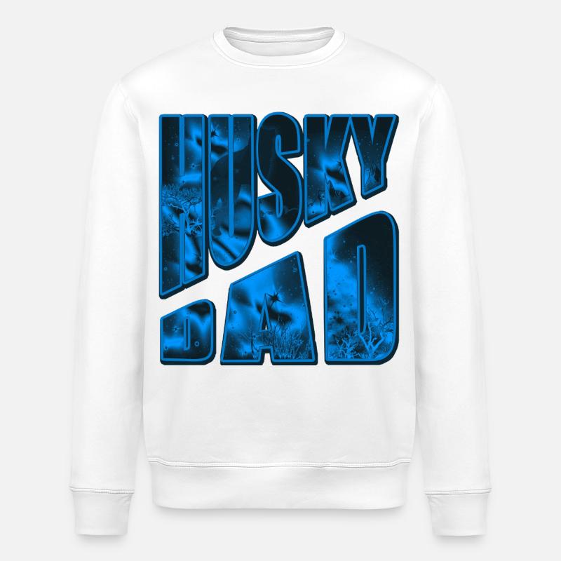 Husky Bad Neon Eisdesign - Stanley/Stella Unisex Bio-Sweatshirt ROLLER - Weiß