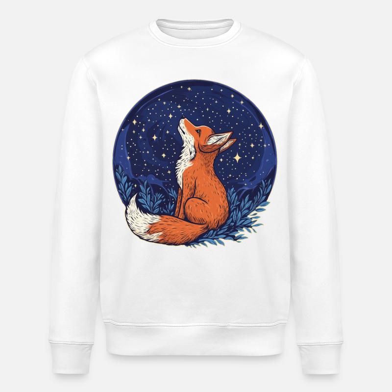 Fuchs und Sterne - Stanley/Stella Unisex Bio-Sweatshirt ROLLER - Weiß