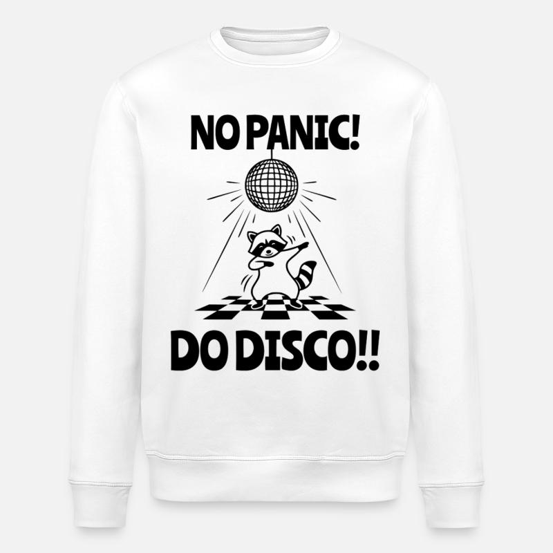 'NO PANIC! DO DISCO!!  - Stanley/Stella Unisex Bio-Sweatshirt ROLLER - Weiß
