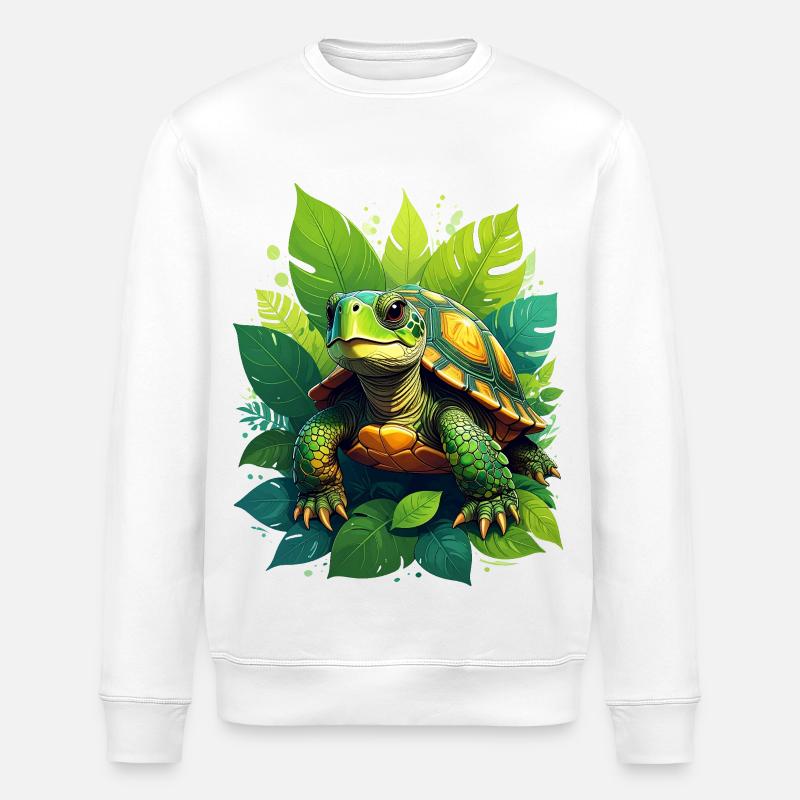 Schildkröte - Stanley/Stella Unisex Bio-Sweatshirt ROLLER - Weiß