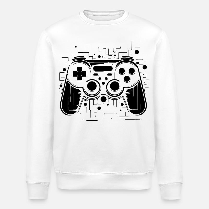 Manettes de jeu - Sweat bio ROLLER Stanley/Stella Unisexe - blanc