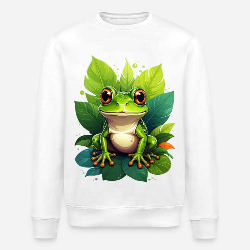 Frosch - Stanley/Stella Unisex Bio-Sweatshirt ROLLER - Weiß