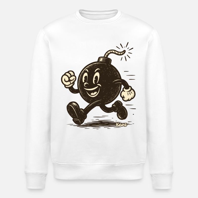 Une bombe de dessin animé - Sweat bio ROLLER Stanley/Stella Unisexe - blanc