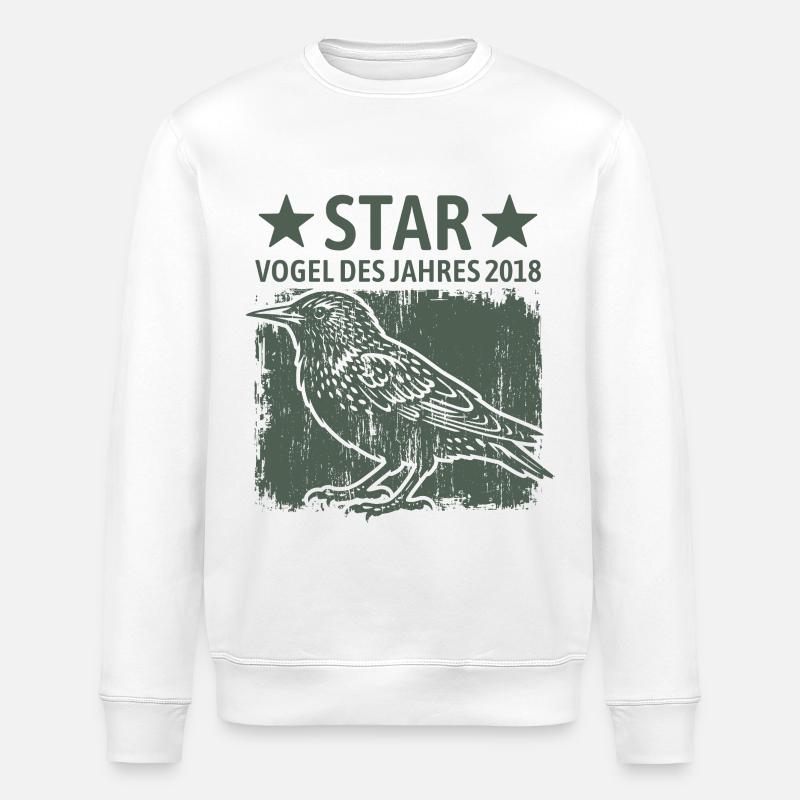 Star | Vogel des Jahres 2018 - Stanley/Stella Unisex Bio-Sweatshirt ROLLER - Weiß