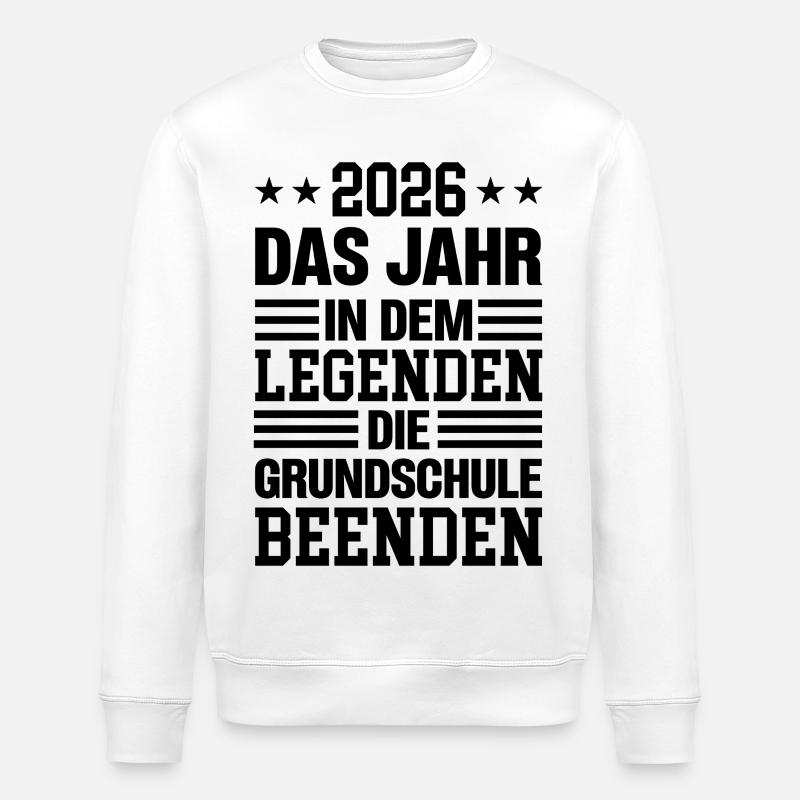 Année 2026 Legends End École primaire - Sweat bio ROLLER Stanley/Stella Unisexe - blanc