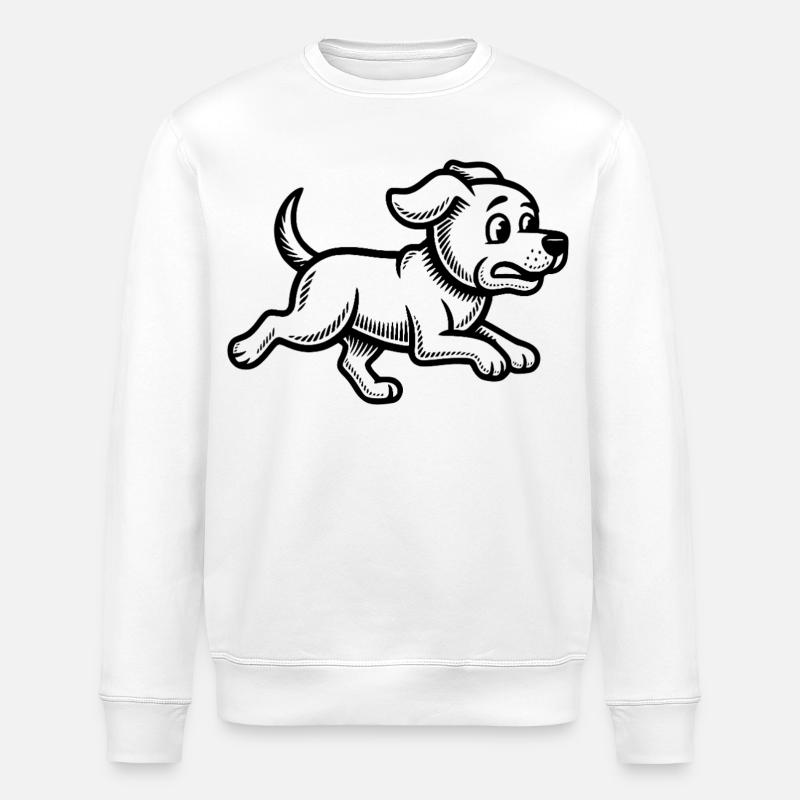 Promenade de chiot en course - Sweat bio ROLLER Stanley/Stella Unisexe - blanc