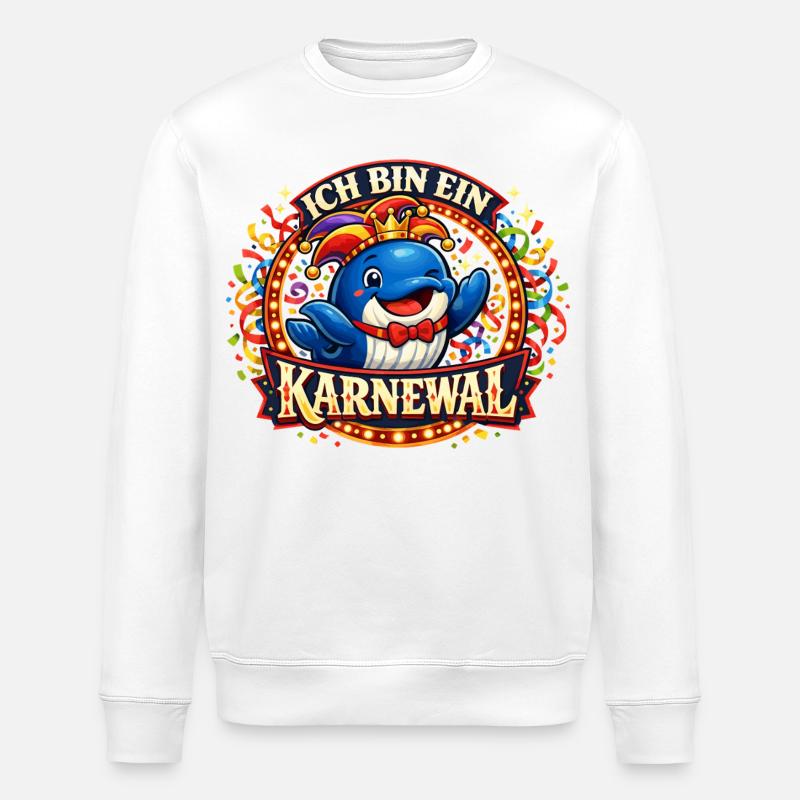 Cadeau drôle du Carnaval 2026 - Sweat bio ROLLER Stanley/Stella Unisexe - blanc