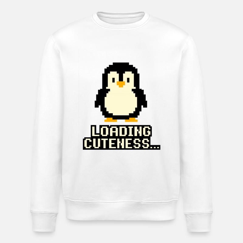 Mignonnerie de Pixel Penguin Charging - Sweat bio ROLLER Stanley/Stella Unisexe - blanc