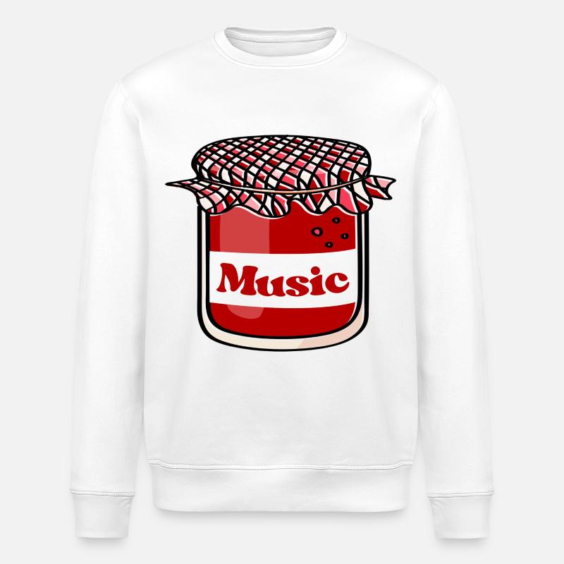 Pot Music Jam – Jam de partitions - Sweat bio ROLLER Stanley/Stella Unisexe - blanc