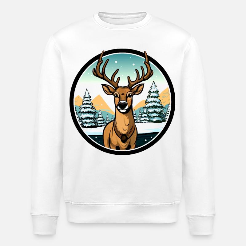 Fans de cerfs - Sweat bio ROLLER Stanley/Stella Unisexe - blanc