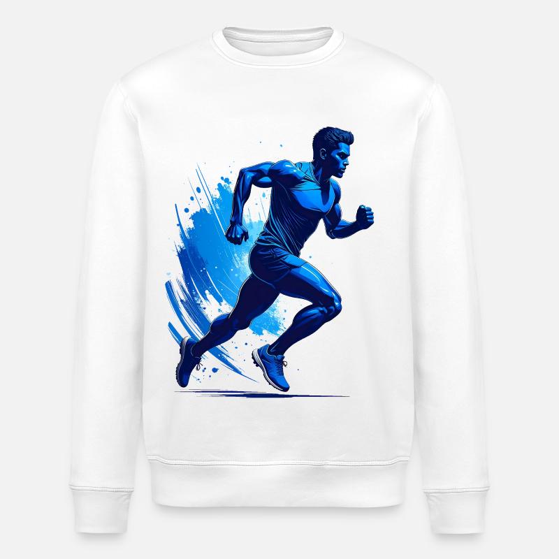 Silhouette d’un coureur - Sweat bio ROLLER Stanley/Stella Unisexe - blanc