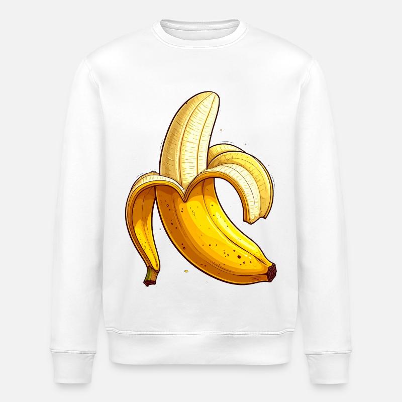 Banane - Stanley/Stella Unisex Bio-Sweatshirt ROLLER - Weiß