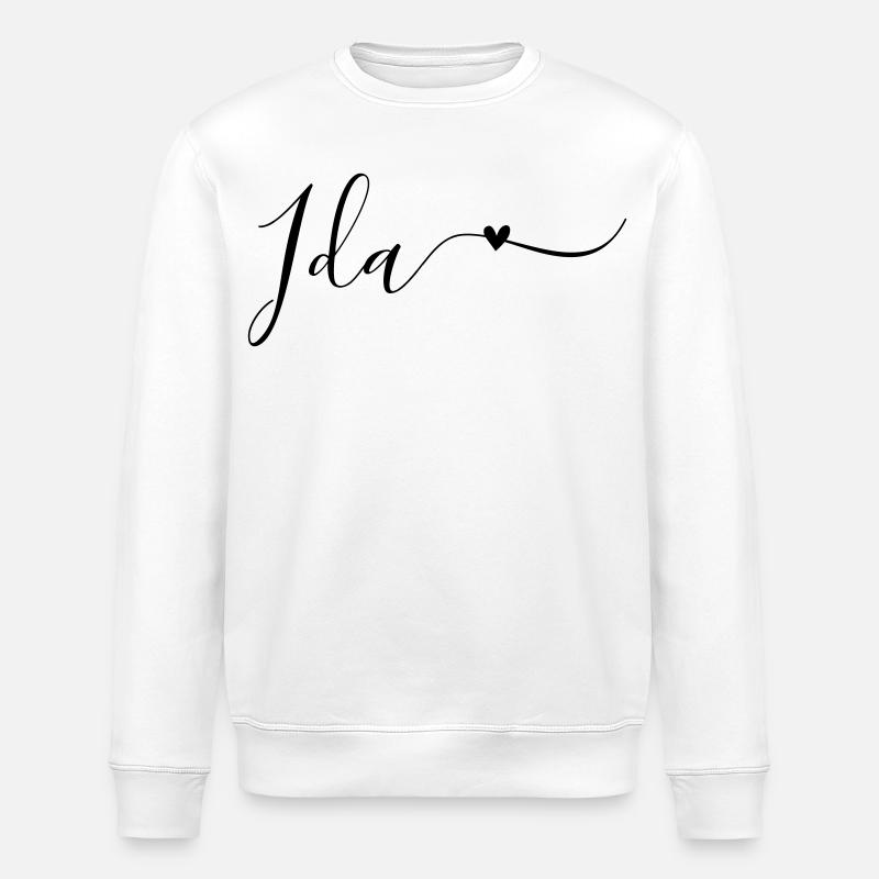 Ida Prénom Décoratif - Sweat bio ROLLER Stanley/Stella Unisexe - blanc