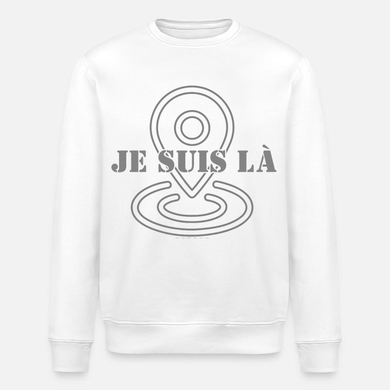 ICH BIN HIER. - Stanley/Stella Unisex Bio-Sweatshirt ROLLER - Weiß