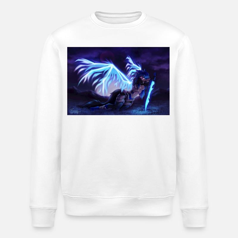 Alóe - Gefallener Engel (von Bunneko_Arts) - Stanley/Stella Unisex Bio-Sweatshirt ROLLER - Weiß