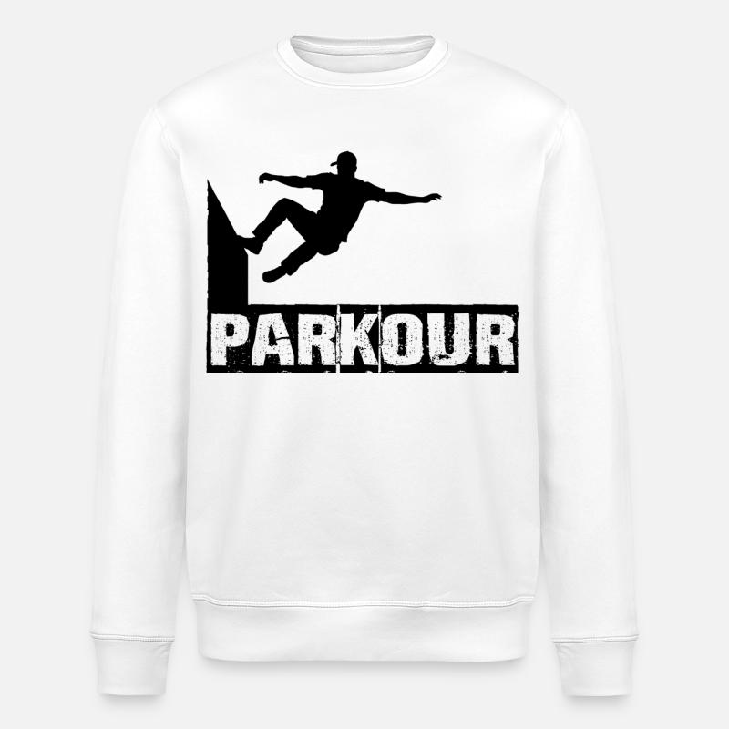 Parkour - Stanley/Stella Unisex Bio-Sweatshirt ROLLER - Weiß