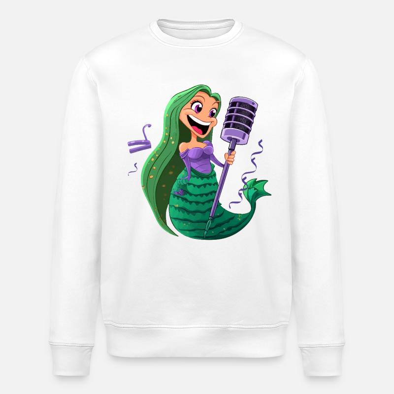 MeeresmikroSängerin - Stanley/Stella Unisex Bio-Sweatshirt ROLLER - Weiß
