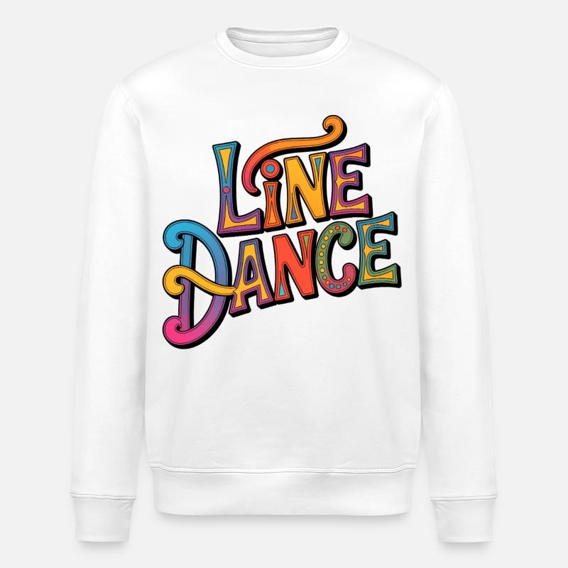 Line Dance Western Schriftzug - Stanley/Stella Unisex Bio-Sweatshirt ROLLER - Weiß