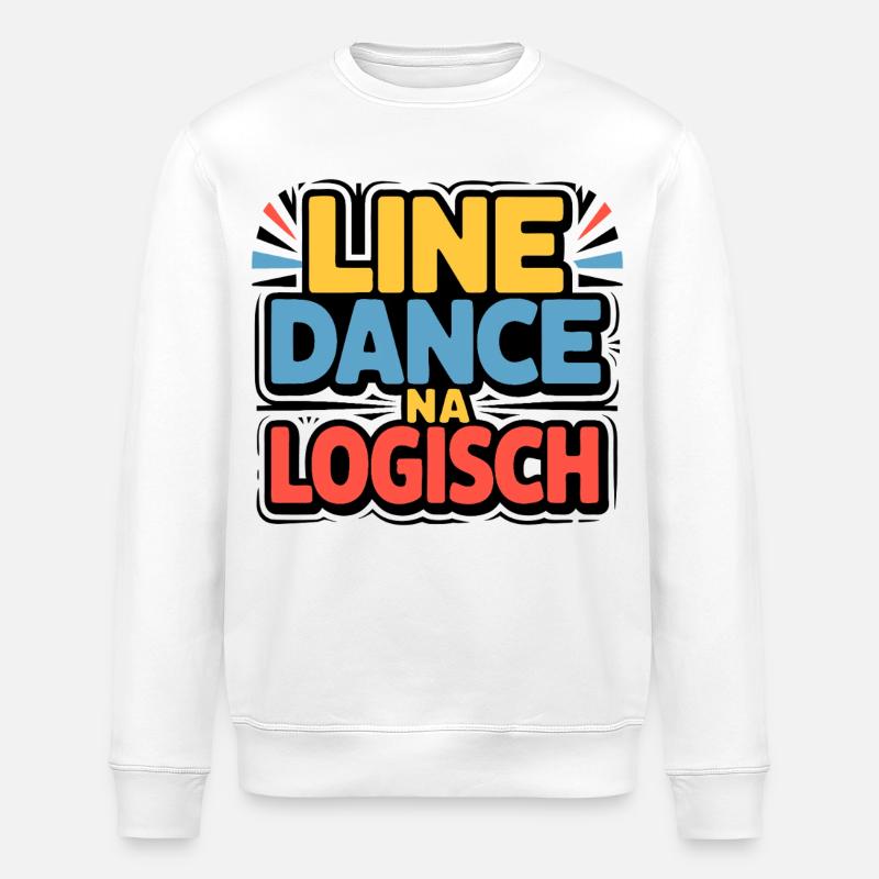 Line Dance Logisch - Stanley/Stella Unisex Bio-Sweatshirt ROLLER - Weiß