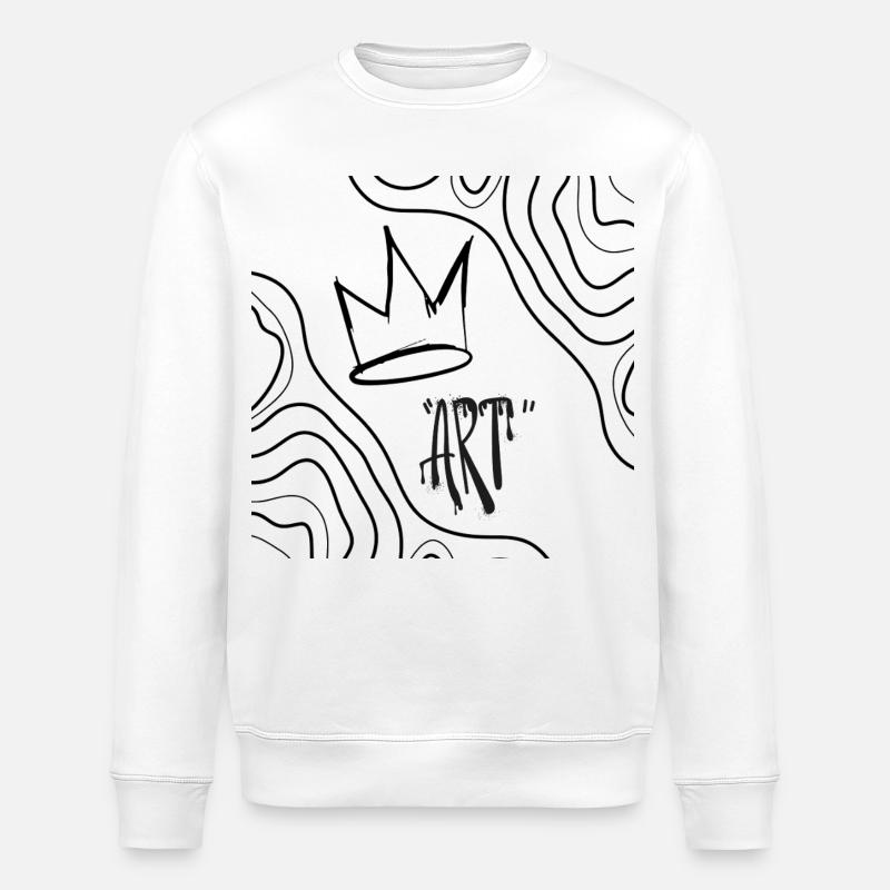 Abstrakter Kunstkranz - Stanley/Stella Unisex Bio-Sweatshirt ROLLER - Weiß