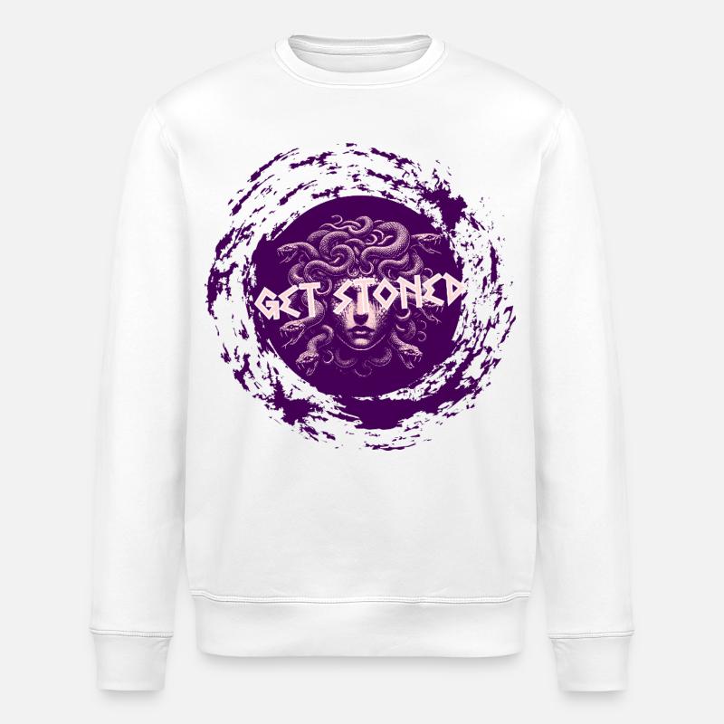 Medusa get stoned - Stanley/Stella Unisex Bio-Sweatshirt ROLLER - Weiß