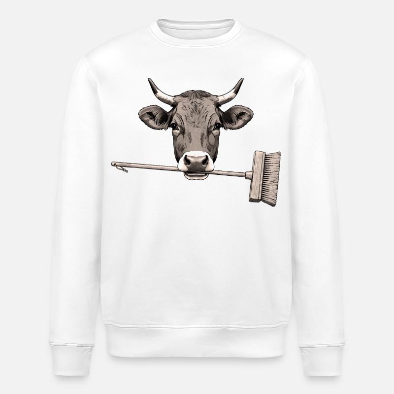 Kuh - Stanley/Stella Unisex Bio-Sweatshirt ROLLER - Weiß