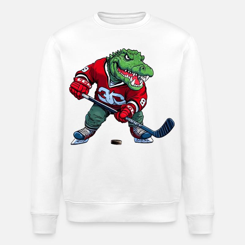 Crocodile Hockey sur glace Alligator - Sweat bio ROLLER Stanley/Stella Unisexe - blanc