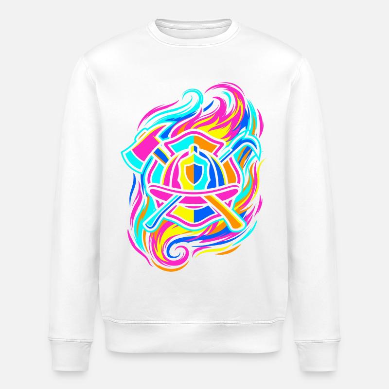 Emblème du pompier - Sweat bio ROLLER Stanley/Stella Unisexe - blanc