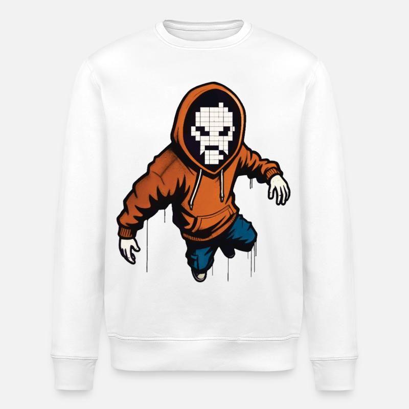 HACKER BOY - geek & scifi - Stanley/Stella ROLLER Unisex Organic Sweatshirt - white