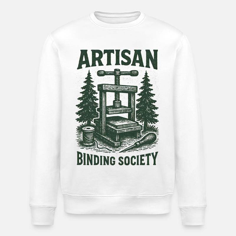 Artisan Binding Society | Buchbinden - Stanley/Stella Unisex Bio-Sweatshirt ROLLER - Weiß